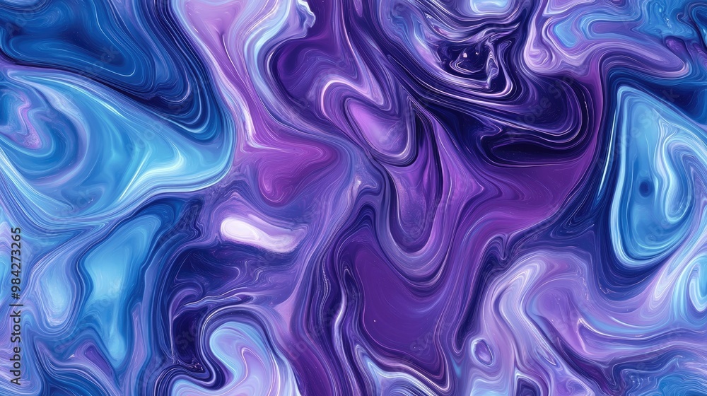 Obraz premium Blue and Purple Marbled Seamless Repeating Pattern Tile Design