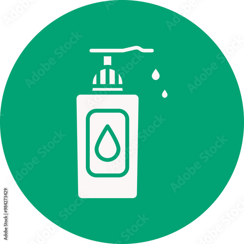 Facial Cleanser glyph circle icon