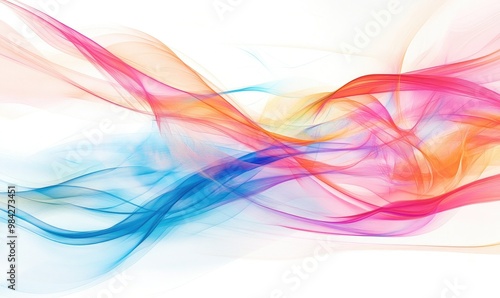 Abstract background featuring dynamic multicolored lines on a white canvas representing the concept of motion in a line art style