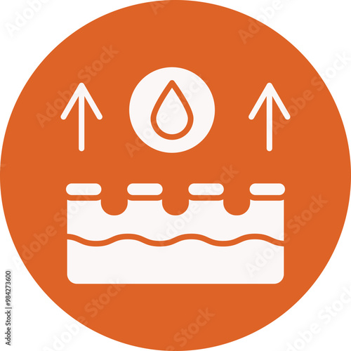 Exfoliator glyph circle icon