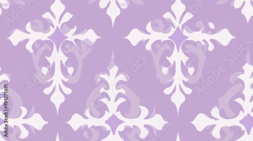 Seamless decorative pattern featuring crosses in soft purple hues for design use