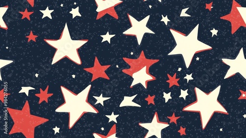 Happy Independence Day seamless pattern