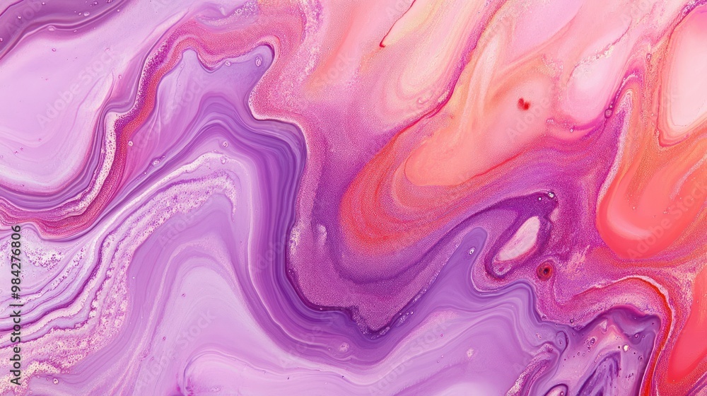 Abstract pink, purple and white marble texture background with fluid art. Abstract pink, purple and white marble texture background with fluid art.