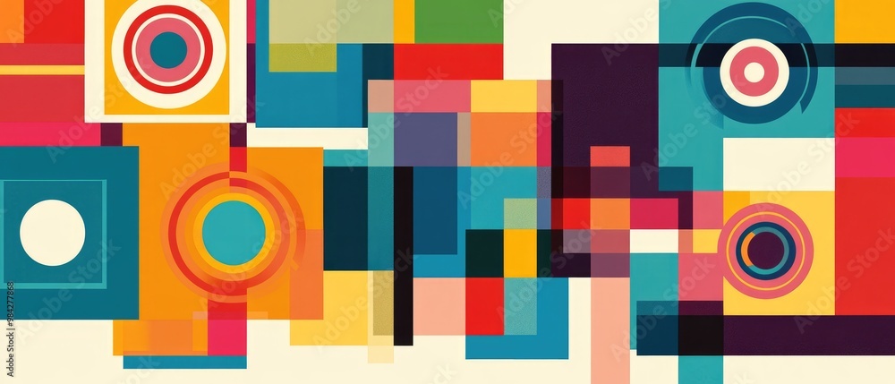Abstract background illustration featuring geometric square designs Abstract background illustration featuring geometric square designs
