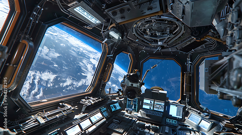 Obraz premium space station interior