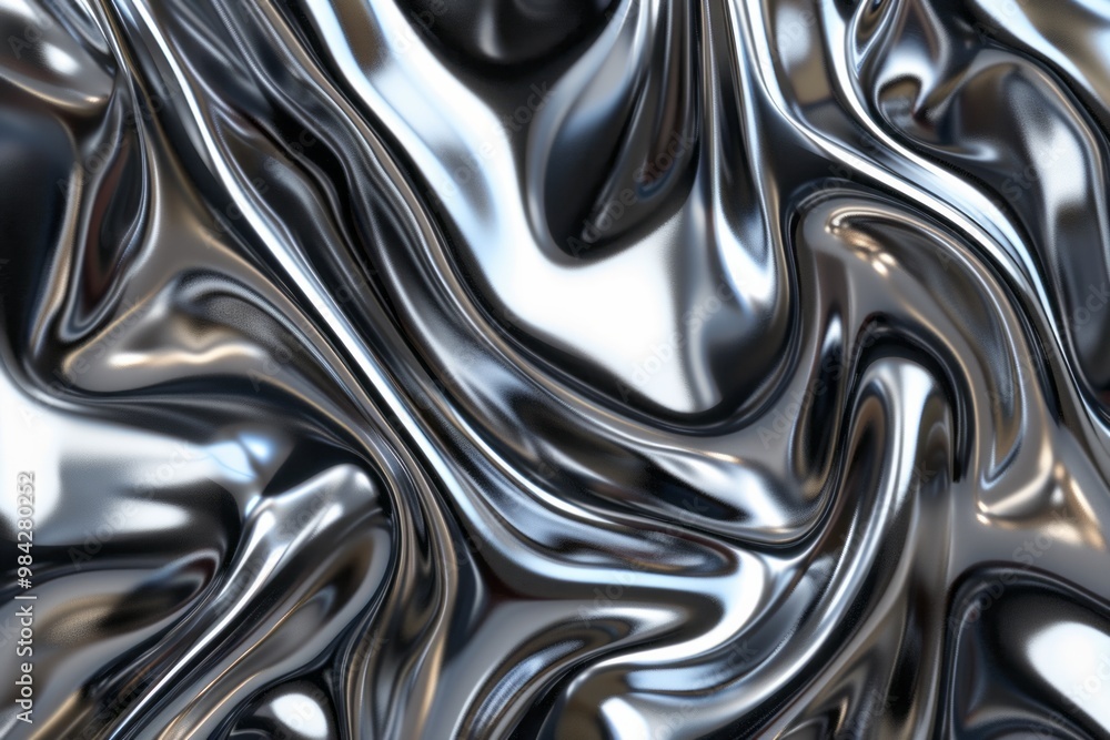 Abstract Metallic Texture: Silver Chrome Background Abstract Metallic Texture: Silver Chrome Background