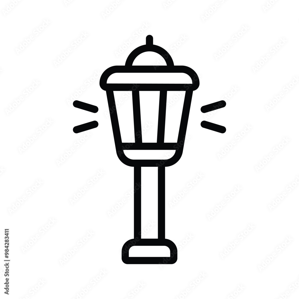 A street light to illuminate garden paths and enhance safety A street light to illuminate garden paths and enhance safety