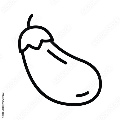 A fresh eggplant, representing homegrown produce from the garden