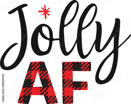 jolly af christmas t shirt