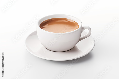 Cup of coffee on white background. PNG. Cut out. Coffee related themes. Coffee sale. Coffee purchase. Image for graphic designer. Image for flyers. Image for website.