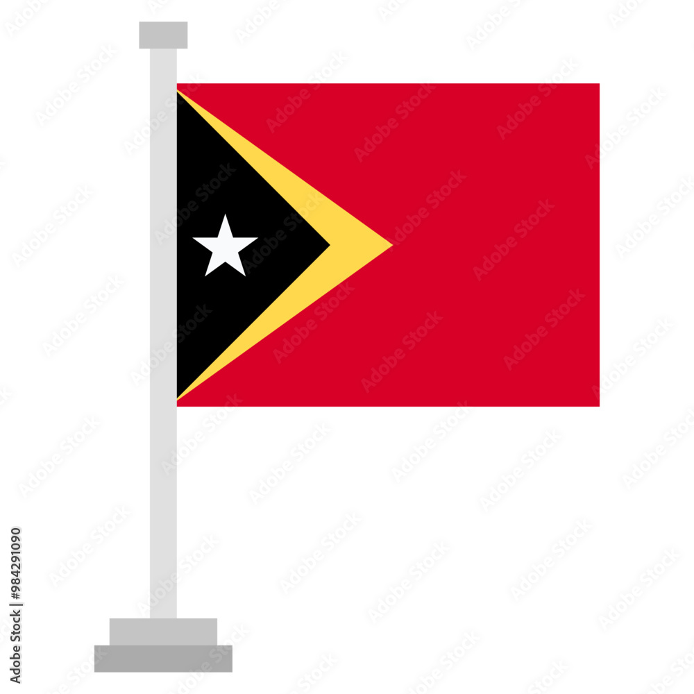 Vector Icon for East Timor, country, national, flag, world flag Vector Icon for East Timor, country, national, flag, world flag