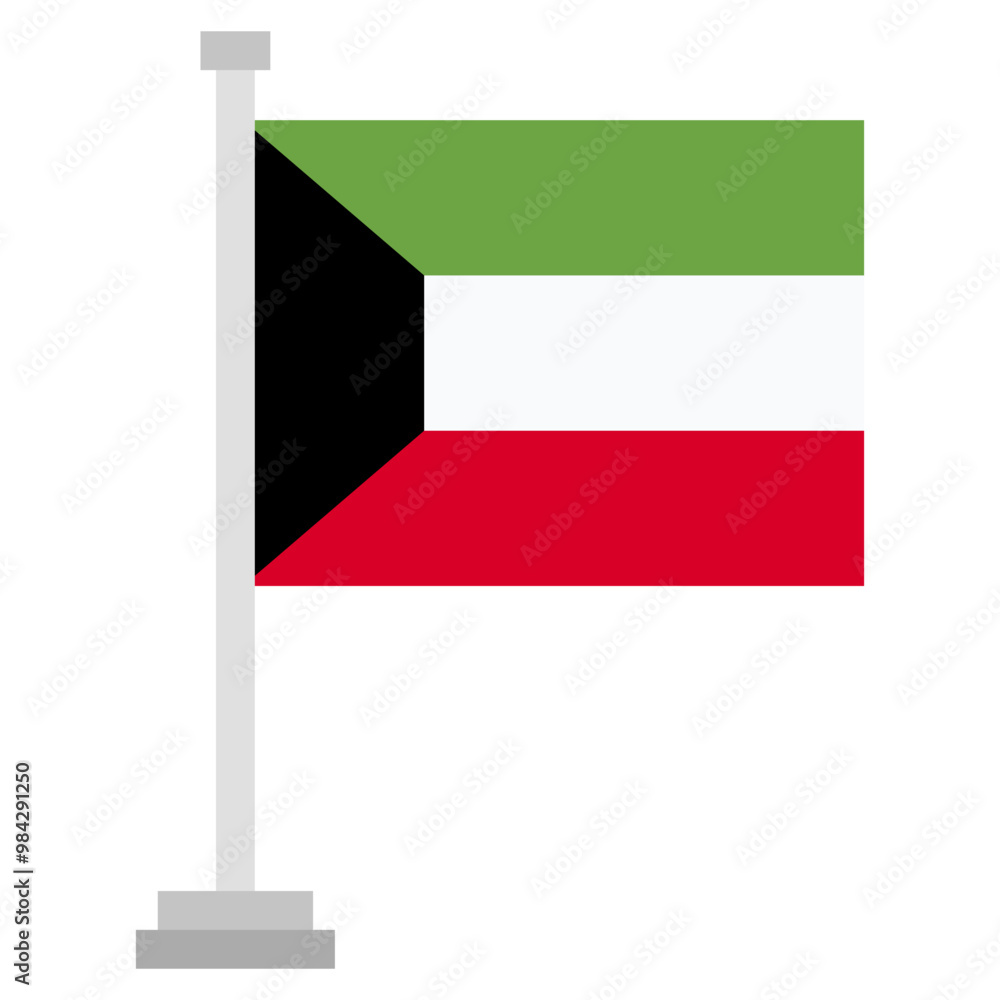 Vector Icon for Kuwait, country, national, flag, world flag Vector Icon for Kuwait, country, national, flag, world flag