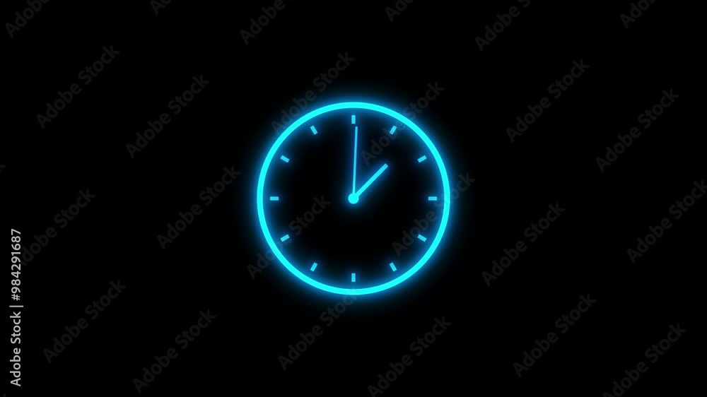 Clock Icon Animation -4k Video. Clock Icon Animation -4k Video.