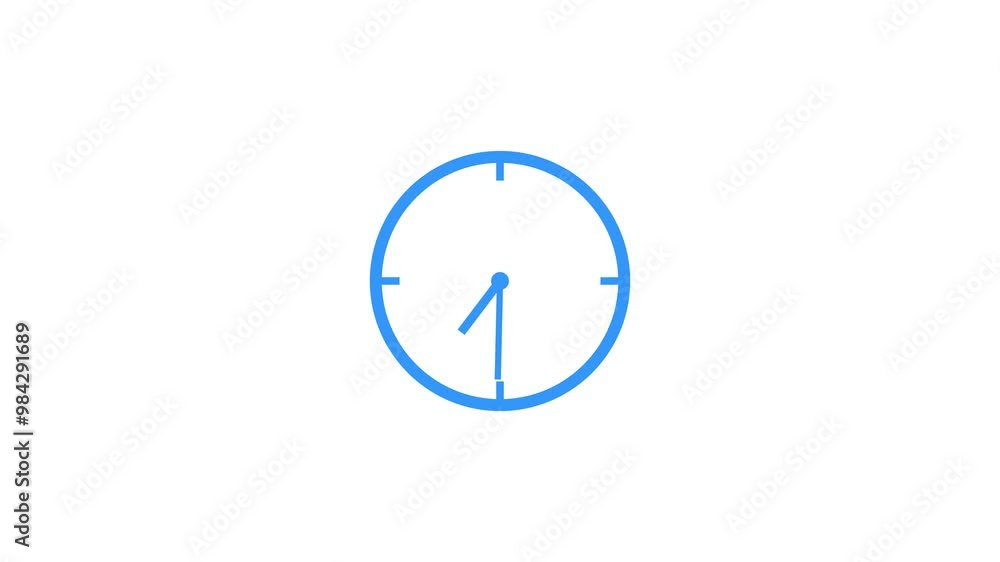 Clock Icon Animation -4k Video. Clock Icon Animation -4k Video.
