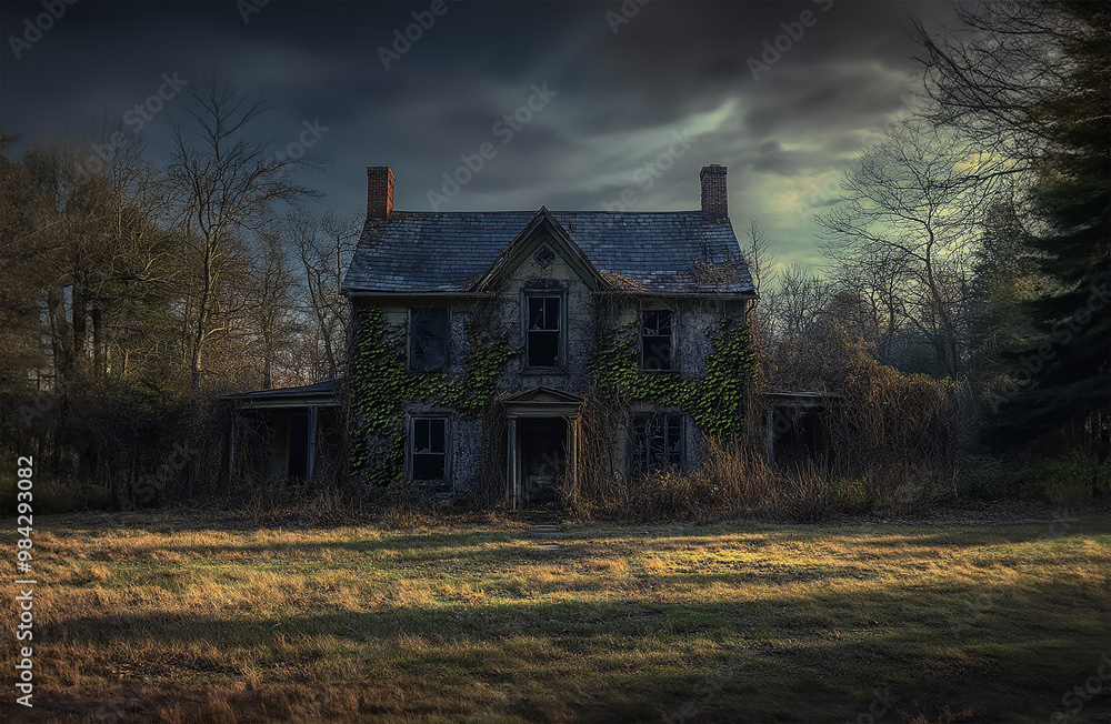 Obraz premium Spooky, abandoned house