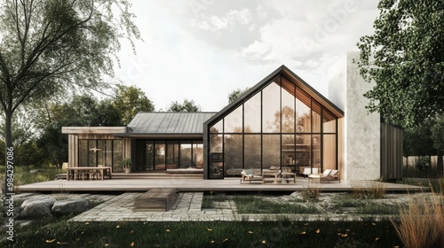 modern farm house design architecture plan, 16:9