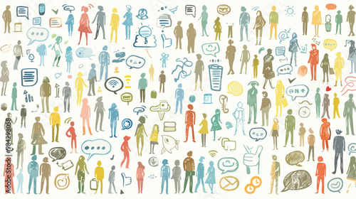 Social Communication Human Figures Symbols Photo