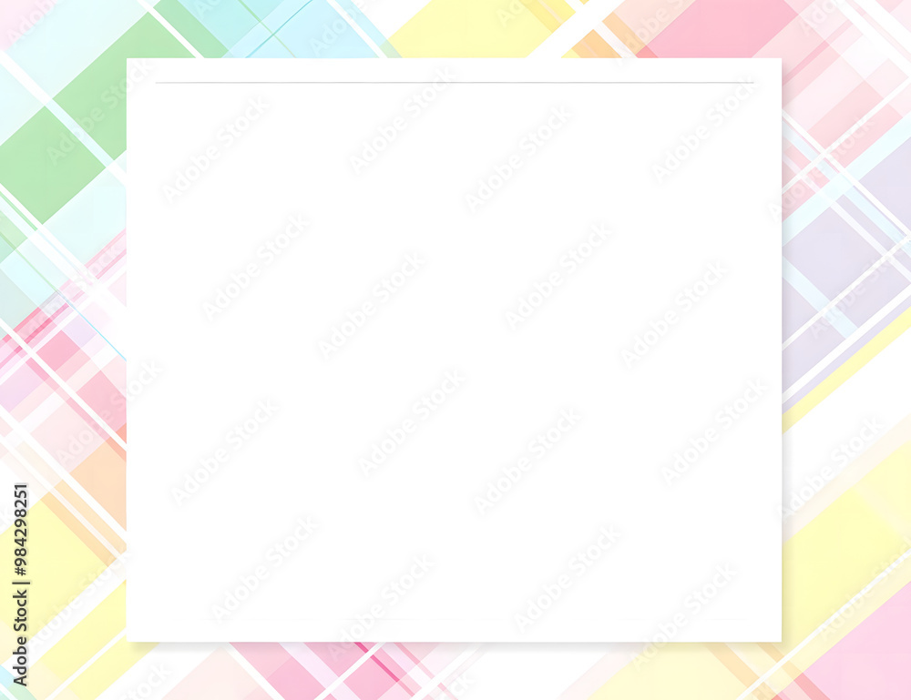 Abstract Pastel Geometric Background with Frame Abstract Pastel Geometric Background with Frame