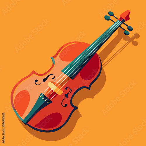 vector illustration of violin