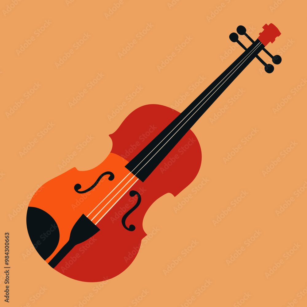 Fototapeta premium vector illustration of violin