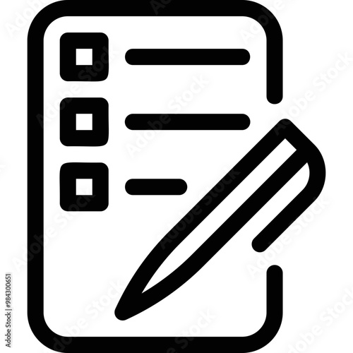 Simple vector icon list, sheet