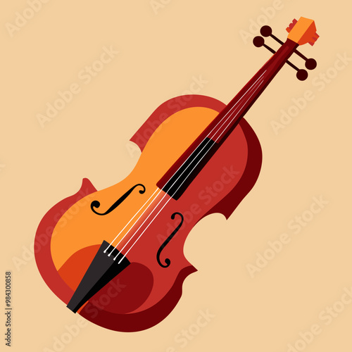 vector illustration of violin