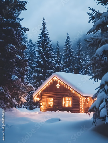 Christmas and New Year-themed graphic background