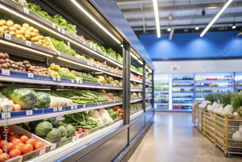 vegetables in super market shelves, vegetables shelves 