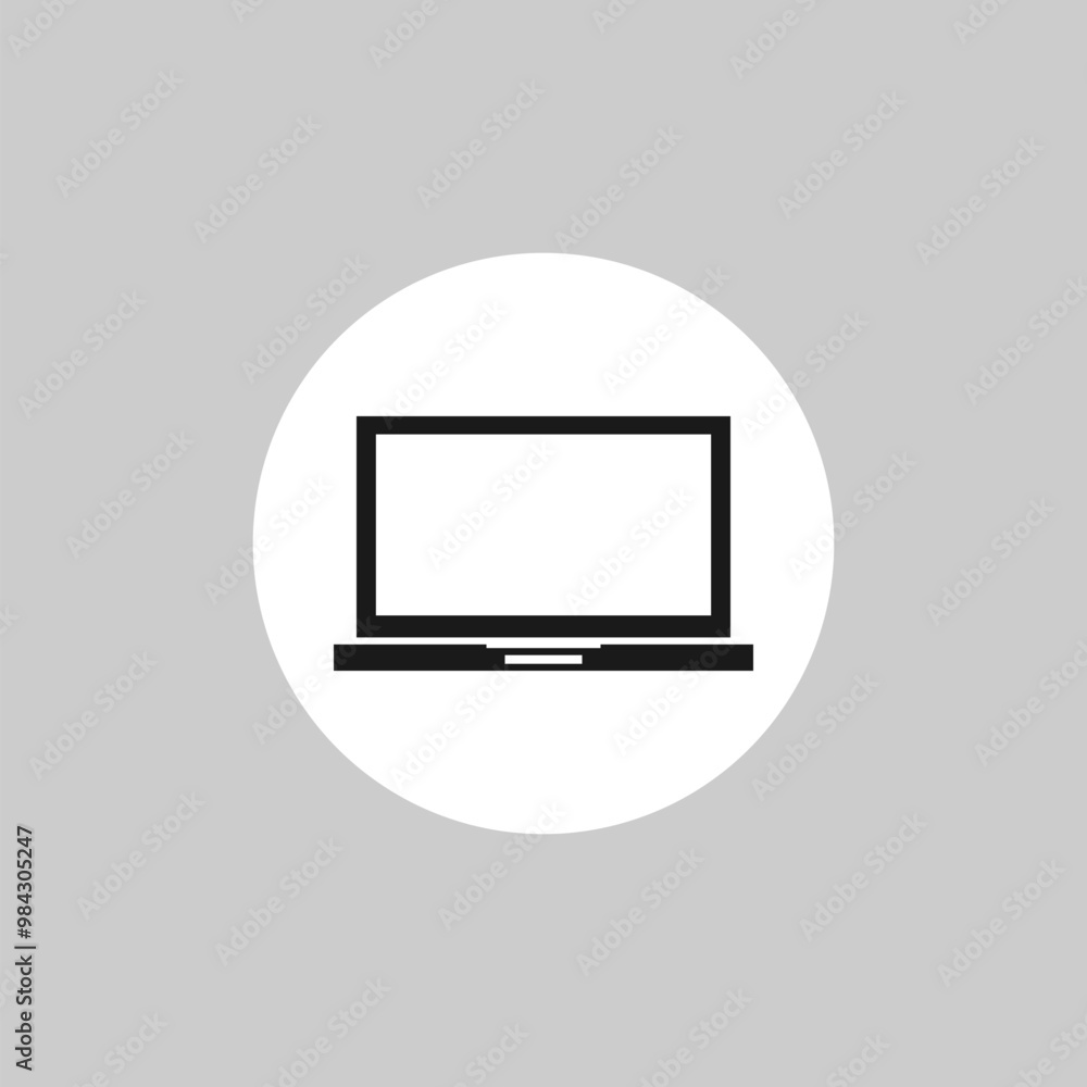 Laptop or notebook computer icon isolated on white background. Laptop or notebook computer icon isolated on white background.