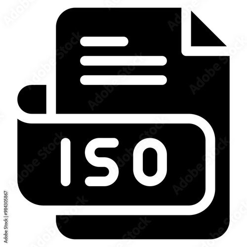 Vector Icon iso, file type, file format, file extension, document