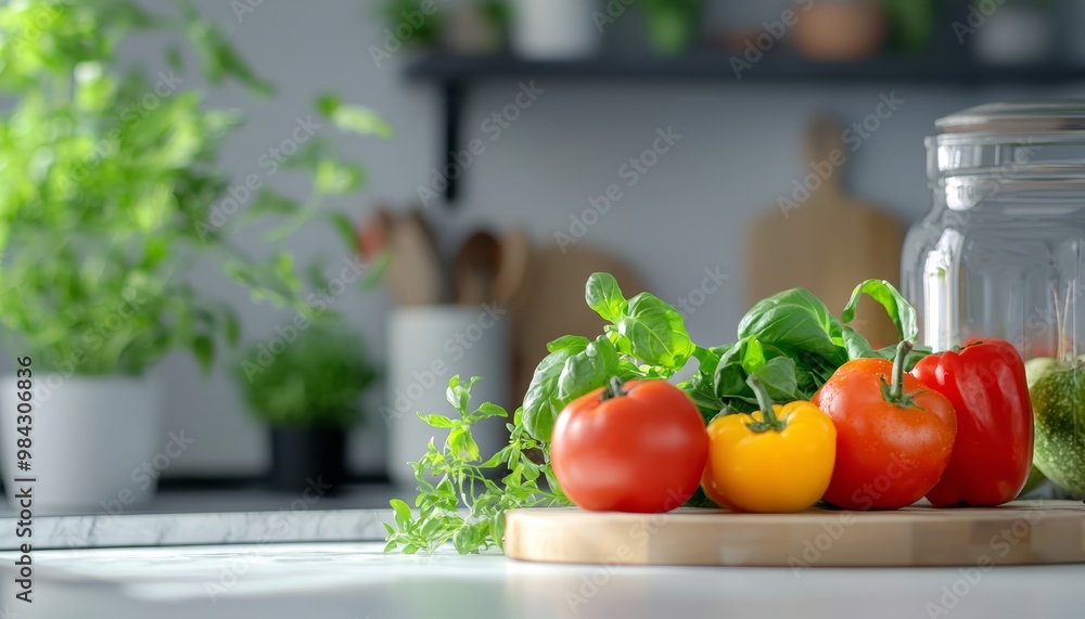 A cozy kitchen atmosphere with fresh vegetables on the table, capturing the simplicity and warmth of home cooking. A cozy kitchen atmosphere with fresh vegetables on the table, capturing the simplicity and warmth of home cooking.