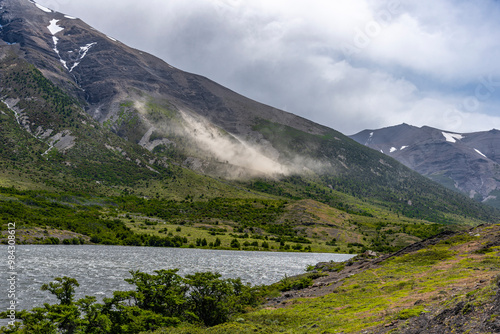 Lago Skottsberg in Torres Del Paine National Park. Seen from the W-Trek