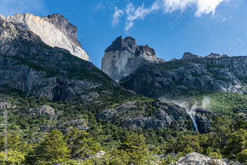 Cuernos Del Paine  in Torres Del Paine National Park. Seen from the W-Trek