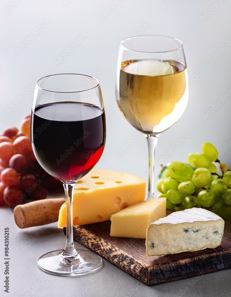 Aperitivos y entrantes de vino, queso y uvas Aperitivos y entrantes de vino, queso y uvas
