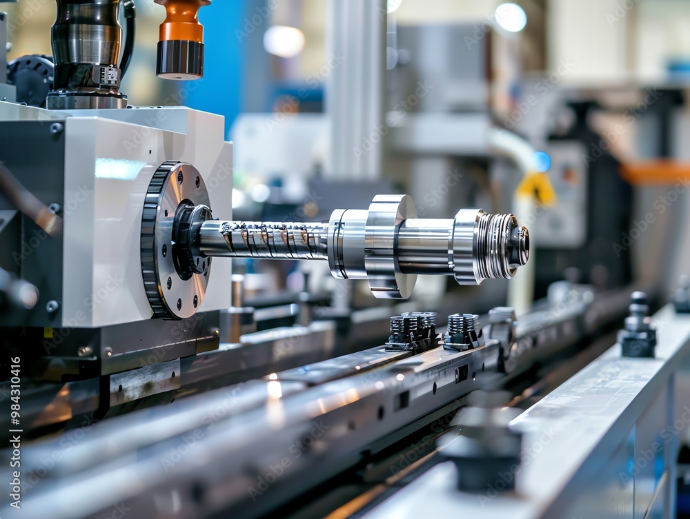 Fototapeta premium CNC machine in a highvolume production line