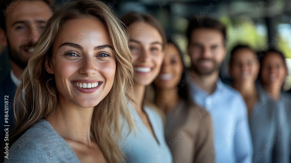Portrait of a group of joyful happy business people men and women having fun and looking cheerful at camera standing in office Company employees team or a group of staff happy to make : Generative AI Portrait of a group of joyful happy business people men and women having fun and looking cheerful at camera standing in office Company employees team or a group of staff happy to make : Generative AI