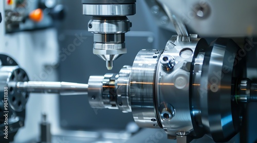 CNC machine in an industrial research facility