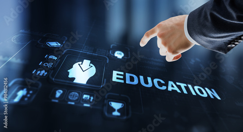 E learning Education Internet Webinar Online courses concept