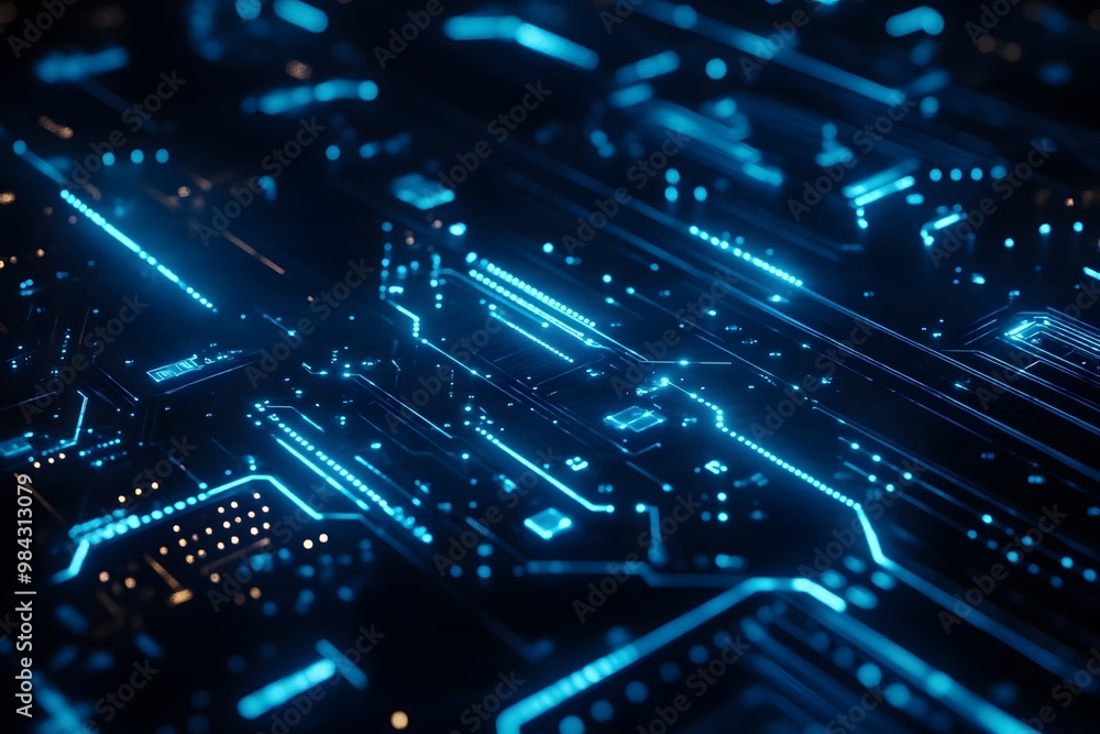 blue circuit board background blue circuit board background