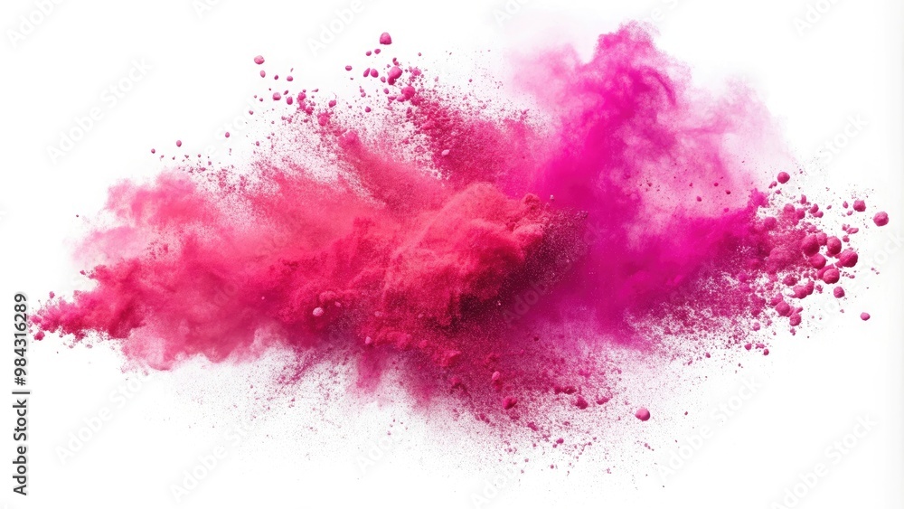 bright pink color dust splash bright pink color dust splash