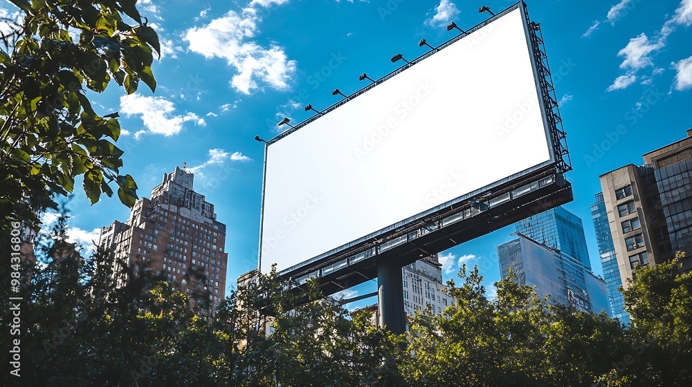 Large outdoor billboard in downtown area : Generative AI Large outdoor billboard in downtown area : Generative AI