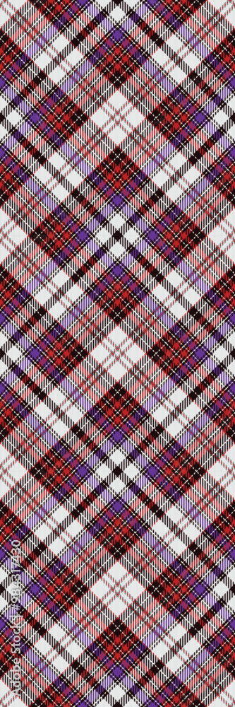 A colorful geometric pattern featuring diamond shapes in red, purple, and black, suitable for textiles or graphic design. A colorful geometric pattern featuring diamond shapes in red, purple, and black, suitable for textiles or graphic design.