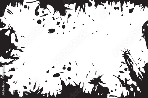 Grunge background. Distressed overlay texture. Black and white Grunge texture. Vector illustration.