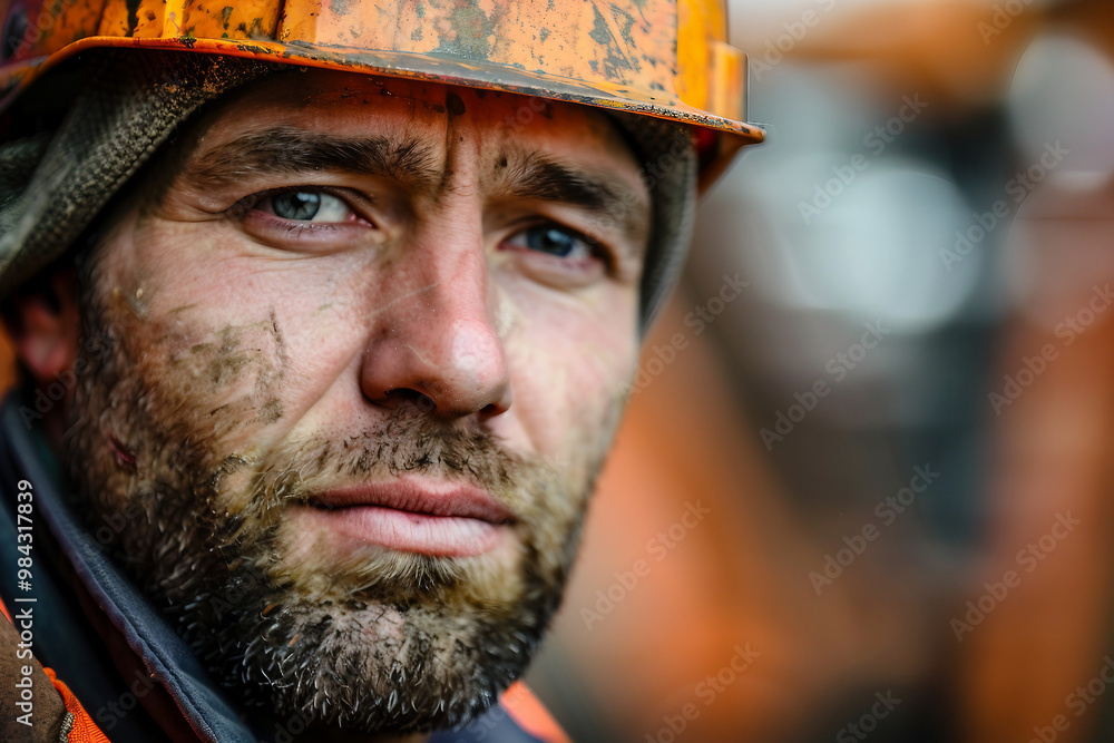 Builder in hardhat working on construction site generative ai concept Builder in hardhat working on construction site generative ai concept
