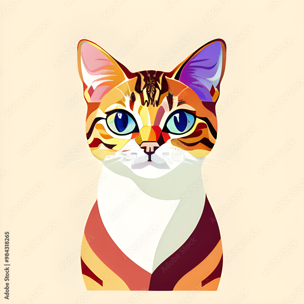 Obraz premium cat vector illustration isolated