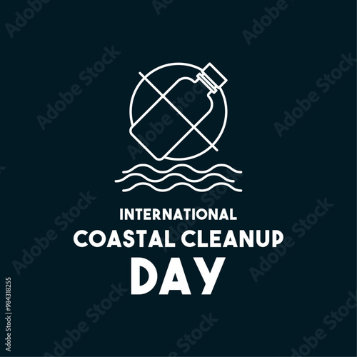 Vector Illustration of International Coastal Cleanup Day. Flat design vector.