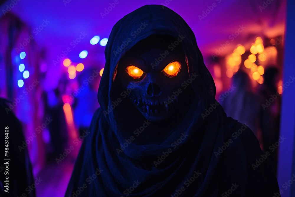 Funny people kids animals wearing halloween ghost costume celebrating, Generative AI Funny people kids animals wearing halloween ghost costume celebrating, Generative AI