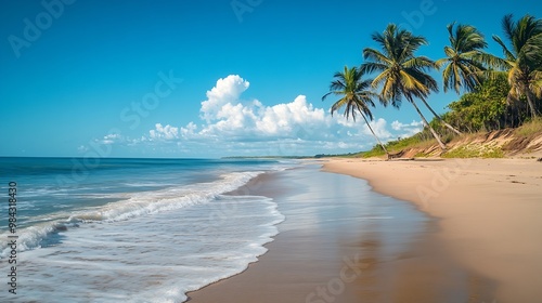 Wallpaper Mural Empty Pe de Serra beach in Serra Grande city coast of Bahia state Brazil : Generative AI Torontodigital.ca