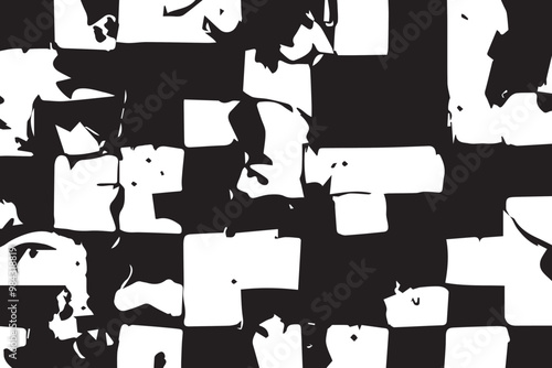 Grunge background. Distressed overlay texture. Black and white Grunge texture. Vector illustration.