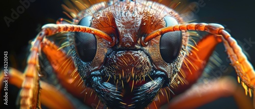 Close-Up of an Ant with Detailed Features photo